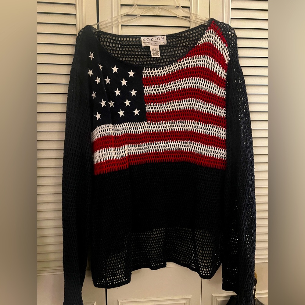 Knit American Flag Sweater